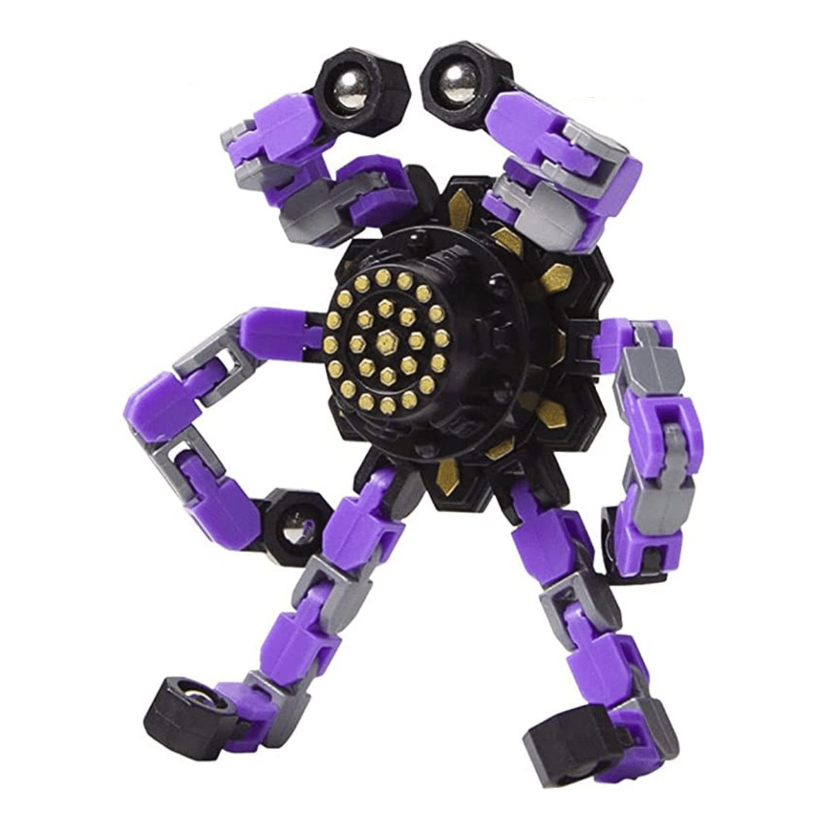 Transformierbarer Fidget Spinner™ | Ein Fidget Spinner wie kein anderer - Fidget Spielzeug Lila | Pädagogisches Holzspielzeug von Mein Kleines Baby