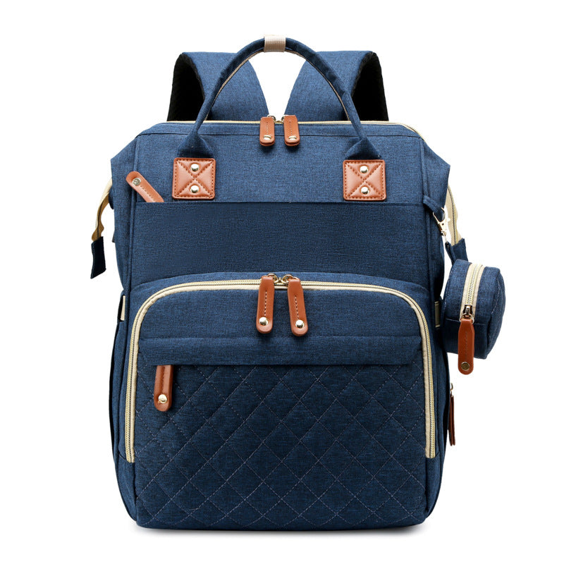TravelNest– Immer ein Ort der Ruhe – 2-in-1-Wickeltasche mit Babybett Blau | Pädagogisches Holzspielzeug von Mein Kleines Baby