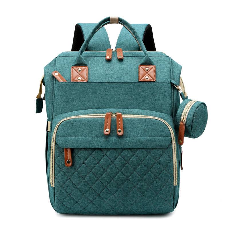 TravelNest– Immer ein Ort der Ruhe – 2-in-1-Wickeltasche mit Babybett Grün | Pädagogisches Holzspielzeug von Mein Kleines Baby