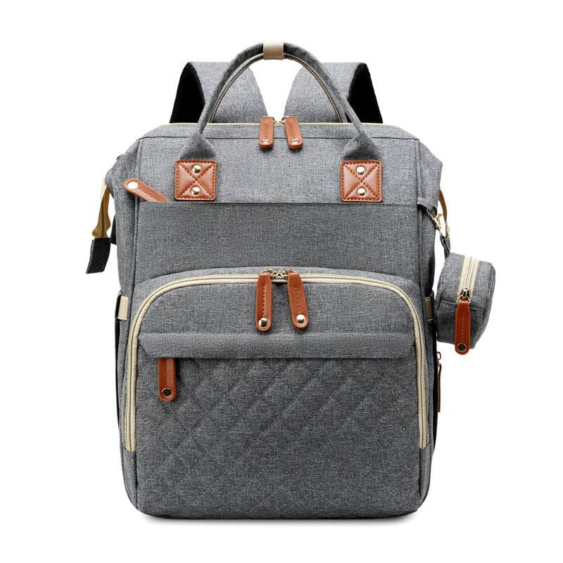 TravelNest– Immer ein Ort der Ruhe – 2-in-1-Wickeltasche mit Babybett Mörkgrå | Pädagogisches Holzspielzeug von Mein Kleines Baby
