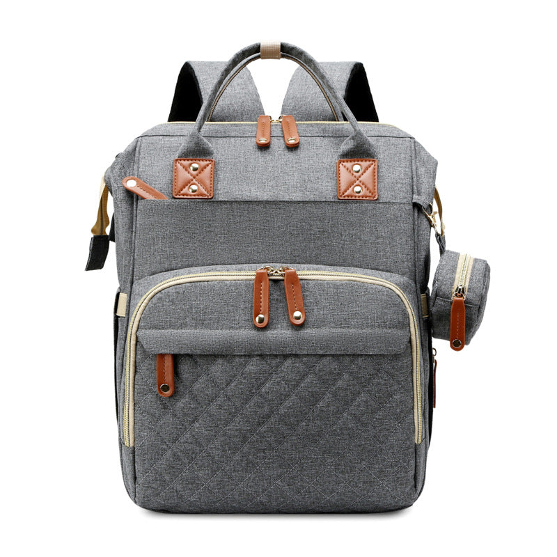 TravelNest– Immer ein Ort der Ruhe – 2-in-1-Wickeltasche mit Babybett Mörkgrå | Pädagogisches Holzspielzeug von Mein Kleines Baby