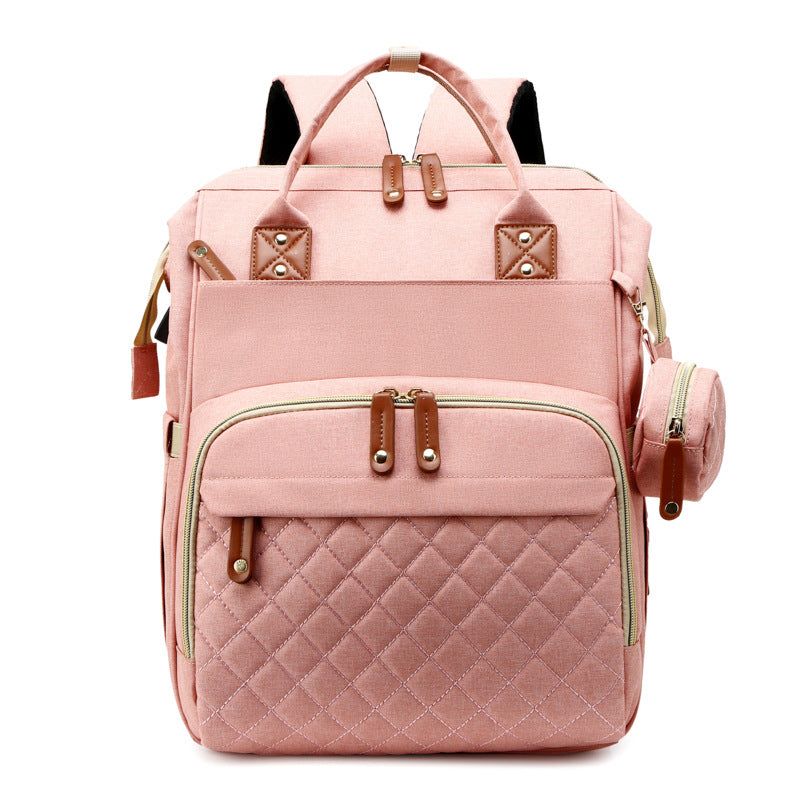 TravelNest– Immer ein Ort der Ruhe – 2-in-1-Wickeltasche mit Babybett Rosa | Pädagogisches Holzspielzeug von Mein Kleines Baby