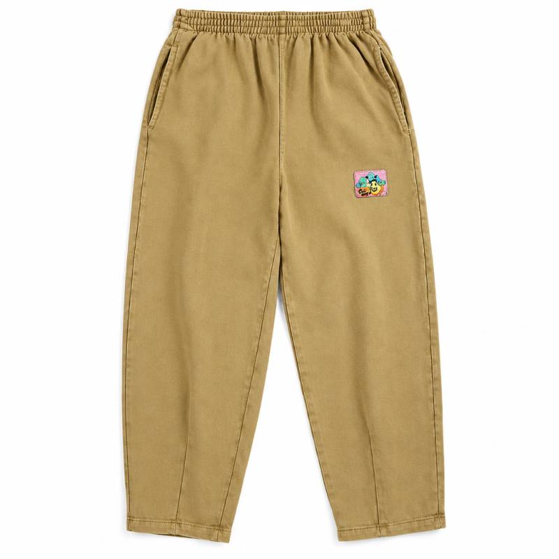 TrendStyle – Trendig & bequem – Kinderhose im Jogging-Denim-Stil Jogginghose Braun / 140 (8–9 Jahre) | Pädagogisches Holzspielzeug von Mein Kleines Baby