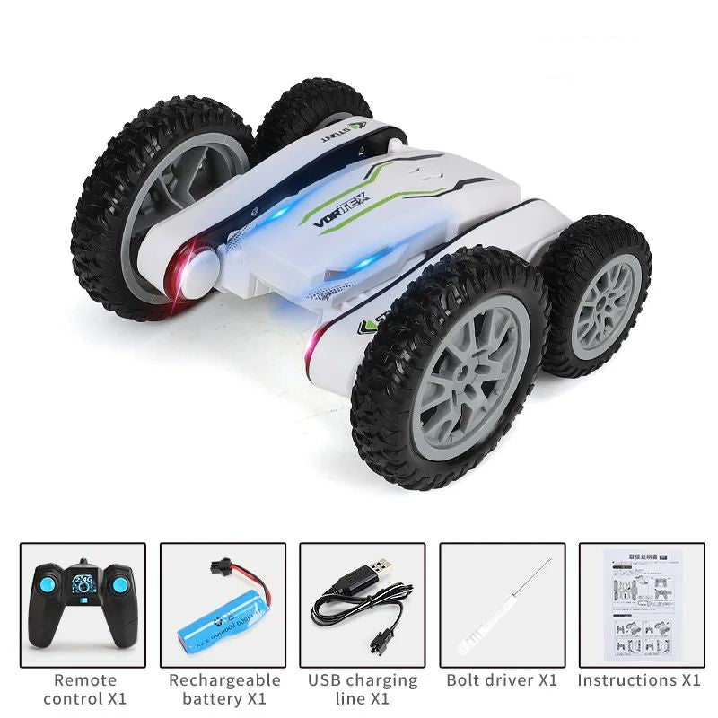 Twirl Beast– 360° Verrücktheit – RC Auto Weiß | Pädagogisches Holzspielzeug von Mein Kleines Baby