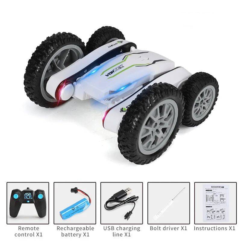 Twirl Beast– 360° Verrücktheit – RC Auto Weiß | Pädagogisches Holzspielzeug von Mein Kleines Baby