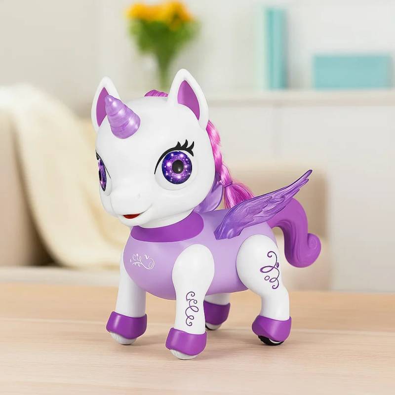 UniBot– Süß&tanzend– RC-Roboter Einhorn Lila Einhorn | Pädagogisches Holzspielzeug von Mein Kleines Baby