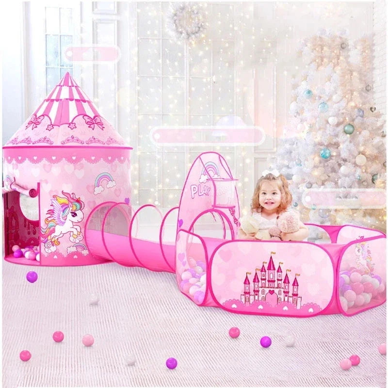 Unicorn Tent™ – Magische Spielzeit – Rosa Spielzelt | Pädagogisches Holzspielzeug von Mein Kleines Baby