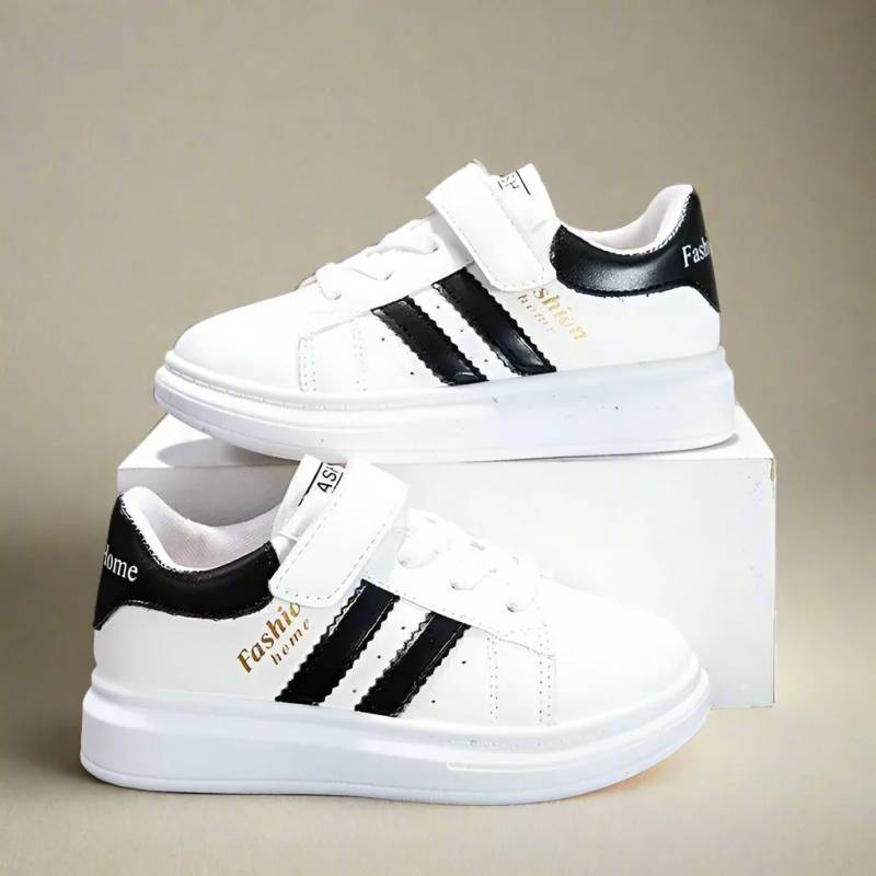 UrbanFlex – Robust og komfortabel – Hvide sneakers Sort / 32 (6–6.5 år) | Pädagogisches Holzspielzeug von Mein Kleines Baby