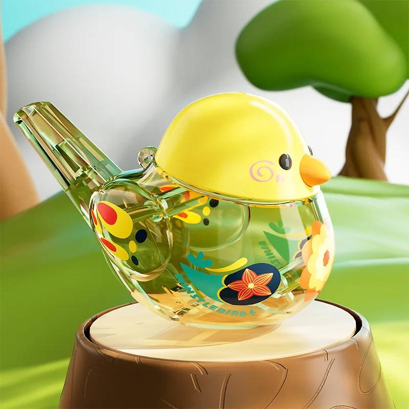 Water Bird Whistle™ – Pfeifen wie ein Vogel! - Vogel pfeifen Spielzeug Gelb | Pädagogisches Holzspielzeug von Mein Kleines Baby