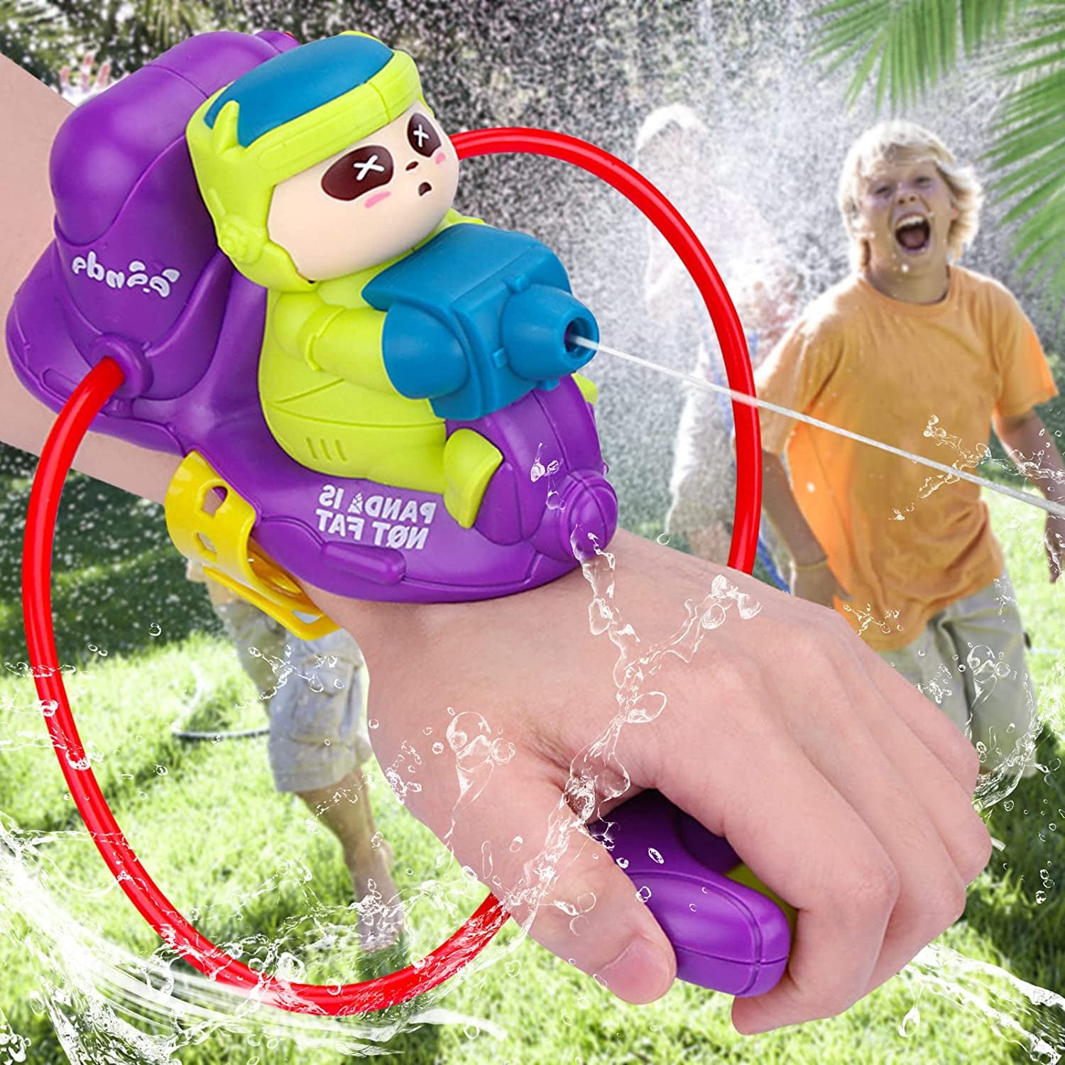 Watergun Bracelet™ - Tauchen Sie ein in den Sommerspaß - Wasserpistole Lila | Pädagogisches Holzspielzeug von Mein Kleines Baby