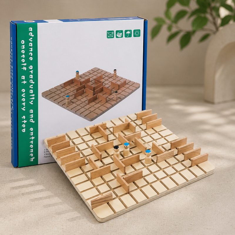 Wooden Chess Puzzle Game – Strategie & Denken – Brettspiel | Pädagogisches Holzspielzeug von Mein Kleines Baby