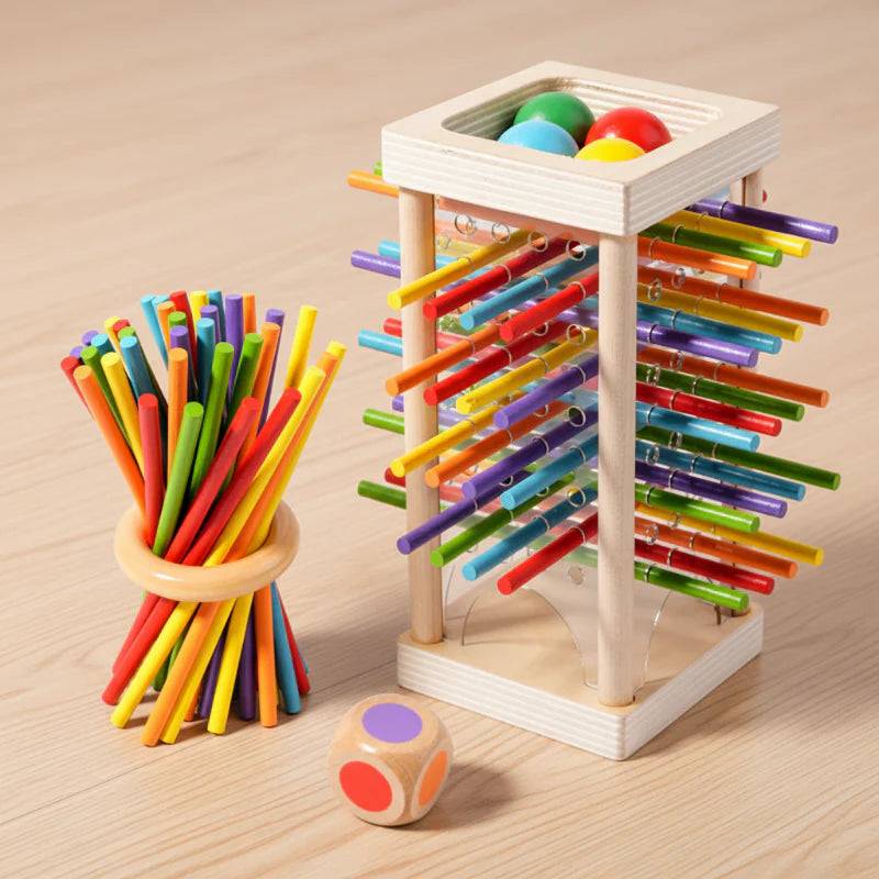 Wooden Stick Battle Game – Denken & Interaktiv – Strategisches Brettspiel Zieh-den-Stab-Turm (komplett aus Holz) | Pädagogisches Holzspielzeug von Mein Kleines Baby
