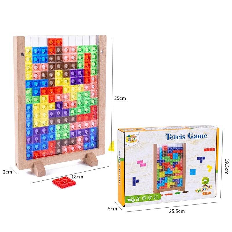 Woods™ | 3D-Tetris-Puzzlebrett | Pädagogisches Holzspielzeug von Mein Kleines Baby