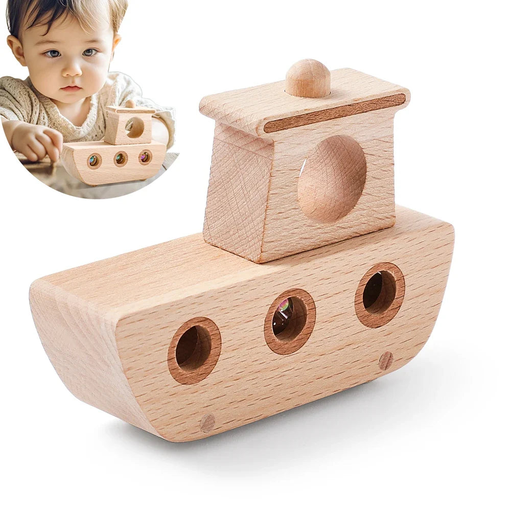 Woods™ – Der Wasserspaß Beginnt – Holzboot | Pädagogisches Holzspielzeug von Mein Kleines Baby