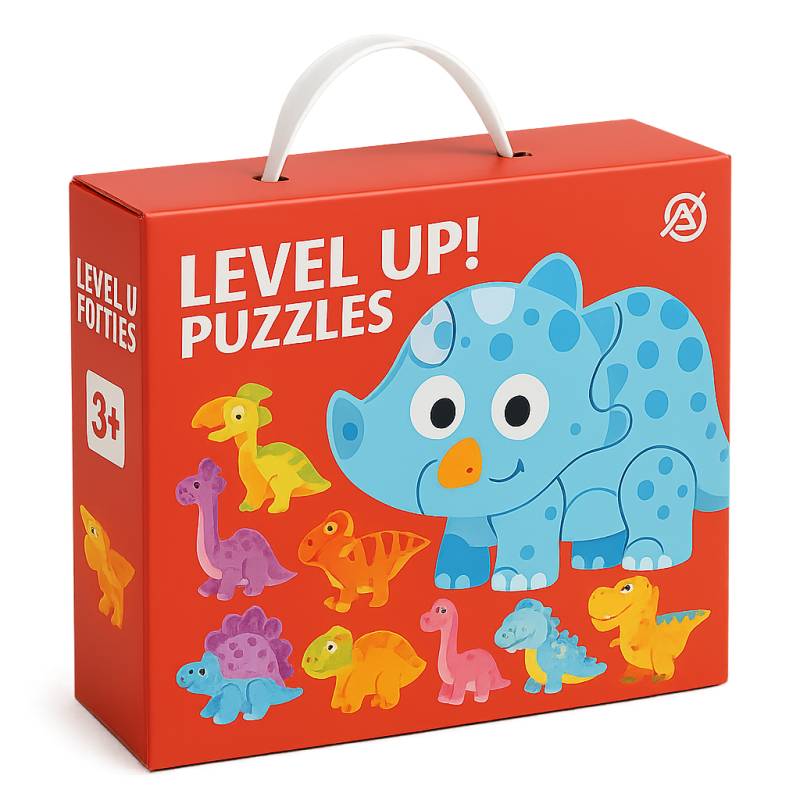Woods™ - Feinmotorik und Kreativität - 6-in-1-Puzzle Dinosaurier | Pädagogisches Holzspielzeug von Mein Kleines Baby