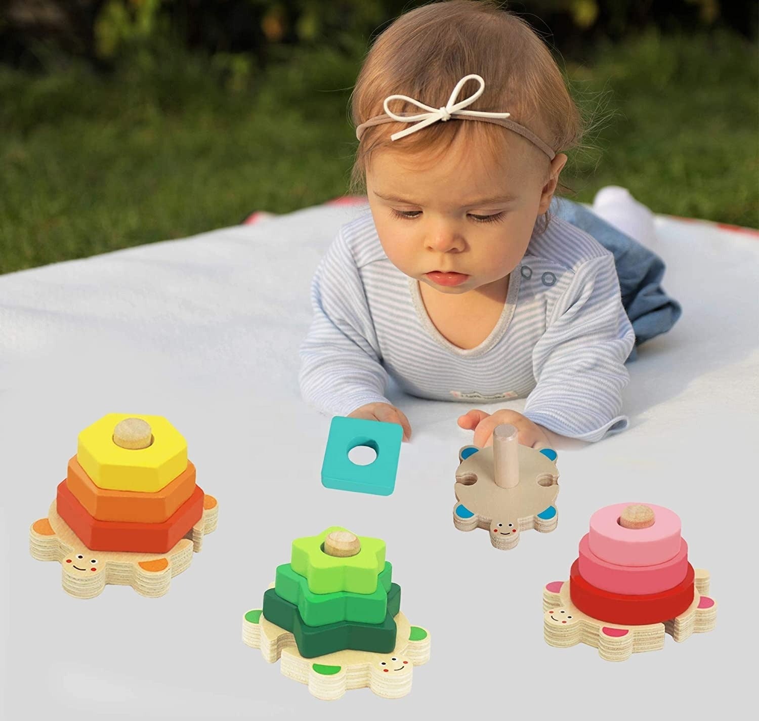Woods™ | Feinmotorische Fähigkeiten - Montessori-Formensortierung | Pädagogisches Holzspielzeug von Mein Kleines Baby