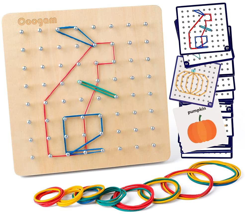 Woods™ | Finden Sie die Verbindungen - Geometrische Tafel | Pädagogisches Holzspielzeug von Mein Kleines Baby