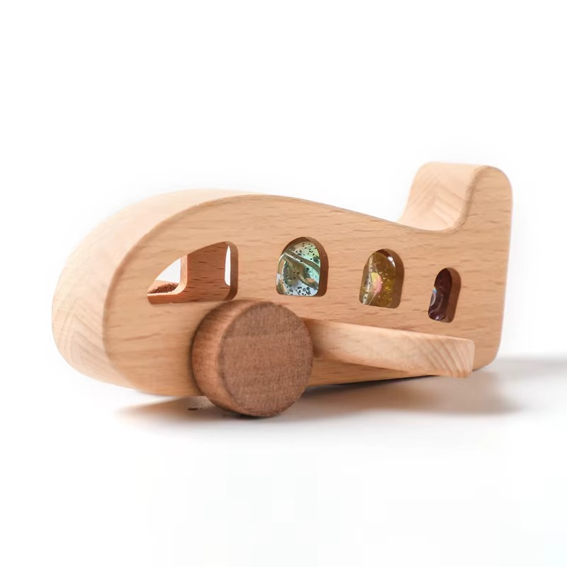 Woods™ - Förderung von Kreativität und Motorik - Montessori-Holzspielzeug für Flugzeuge Holzflugzeug (Typ 1) | Pädagogisches Holzspielzeug von Mein Kleines Baby