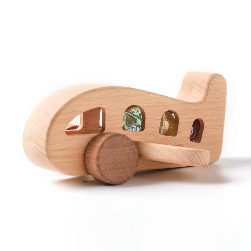 Woods™ - Förderung von Kreativität und Motorik - Montessori-Holzspielzeug für Flugzeuge Holzflugzeug (Typ 1) | Pädagogisches Holzspielzeug von Mein Kleines Baby