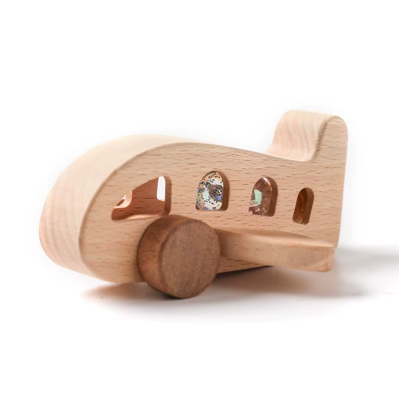 Woods™ - Förderung von Kreativität und Motorik - Montessori-Holzspielzeug für Flugzeuge Holzflugzeug (Typ 2) | Pädagogisches Holzspielzeug von Mein Kleines Baby