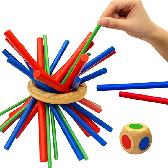 Woods™ - Halten Sie das Gleichgewicht im Spiel! - Mikado-Spiel | Pädagogisches Holzspielzeug von Mein Kleines Baby