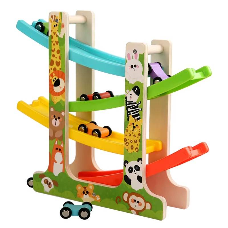 Woods™ - Kreativ og lærerig - Rutsjebane i træ Dyr | Pädagogisches Holzspielzeug von Mein Kleines Baby