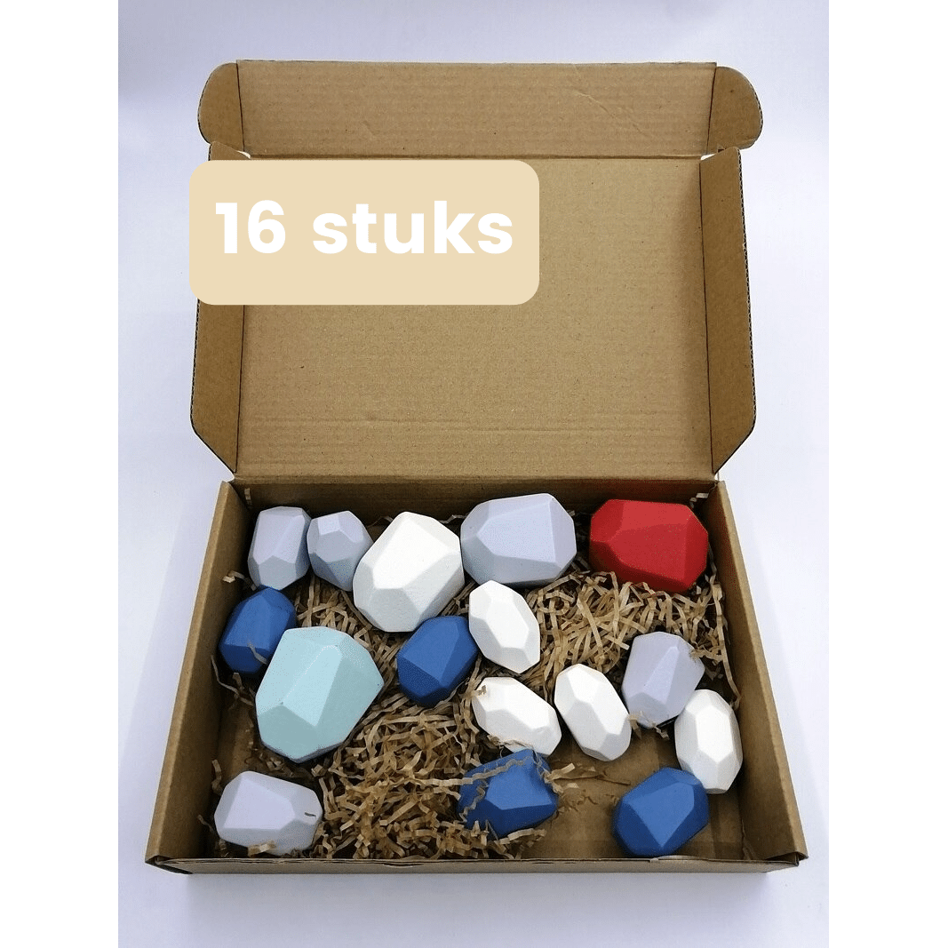 Woods™ | Montessori-Bauklötze - Nordisch Fargerik €29,95 | Pädagogisches Holzspielzeug von Mein Kleines Baby