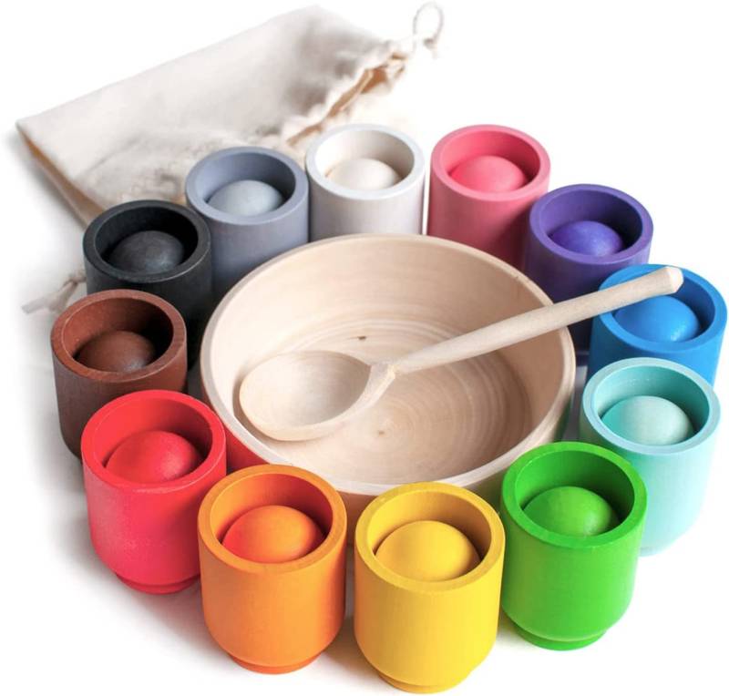 Woods™ - Ordne die Farben - Sortierspiel | Pädagogisches Holzspielzeug von Mein Kleines Baby