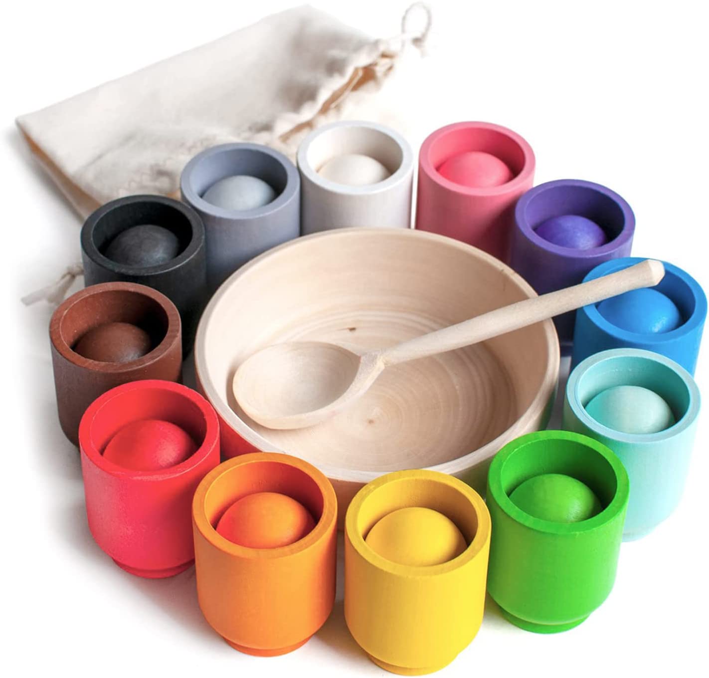 Woods™ - Ordne die Farben - Sortierspiel | Pädagogisches Holzspielzeug von Mein Kleines Baby