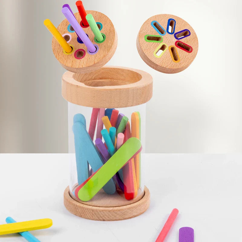 Woods™ - Pädagogisch&kreativ - Farbe Sortieren Spiel | Pädagogisches Holzspielzeug von Mein Kleines Baby