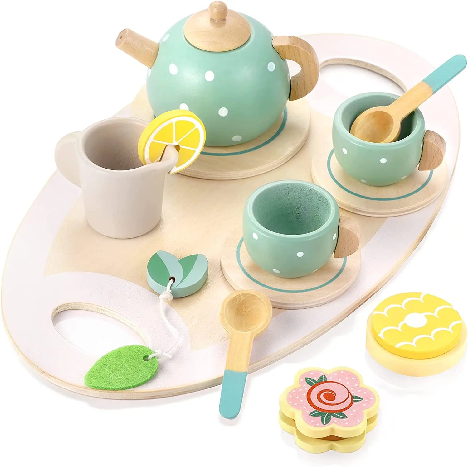 Woods™ - Tee-Spielset aus Holz | Pädagogisches Holzspielzeug von Mein Kleines Baby