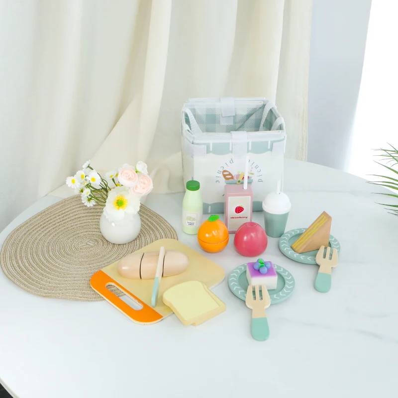 Woods– Interaktiv&Lehrreich– Frühstück&Picknick Spielzeug Picknick | Pädagogisches Holzspielzeug von Mein Kleines Baby