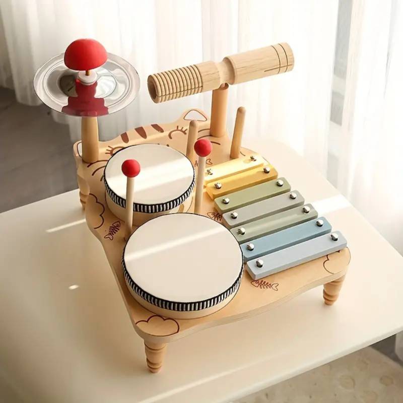 Woods– Musikalisch&pädagogisch – Holz-Schlagzeug für Kleinkinder | Pädagogisches Holzspielzeug von Mein Kleines Baby