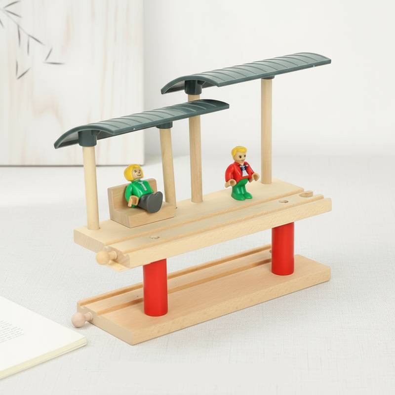 Woods– Stilvoll&lehrreich - Holzspielset für öffentliche Verkehrsmittel Doppeldeck | Pädagogisches Holzspielzeug von Mein Kleines Baby