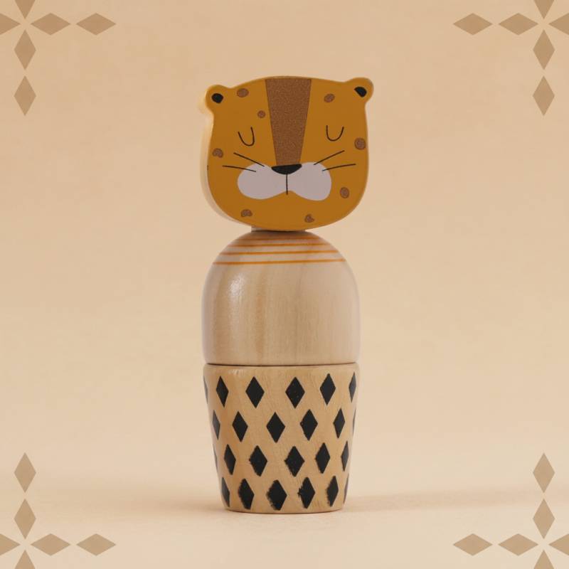 WoodyFriends – Motorik & Spaß – Stapelspielzeug aus Holz in Tierform Tiger | Pädagogisches Holzspielzeug WoodyFriends – Motorik & Spaß – Stapelspielzeug aus Holz in Tierform Tiger | Pädagogisches Holzspielzeug von Mein Kleines Baby