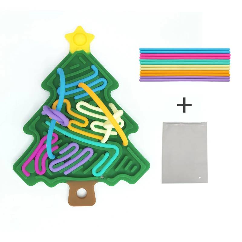 Xmas Tree Fidget Toy™ - Kompakt, weihnachtlich&lustig - Silikon Stresslöser Weihnachtsbaum Grün | Pädagogisches Holzspielzeug von Mein Kleines Baby