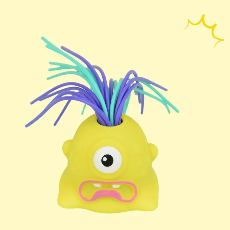 Yellie– Witzig&interaktiv– Monster-Stressspielzeug Gelb | Pädagogisches Holzspielzeug von Mein Kleines Baby
