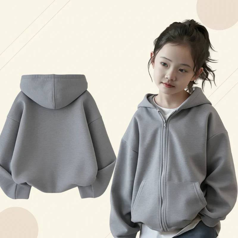 YoungStyle– Trendig und praktisch – Hoodie für Kinder Grau / 110 (4–5 Jahre) | Pädagogisches Holzspielzeug von Mein Kleines Baby