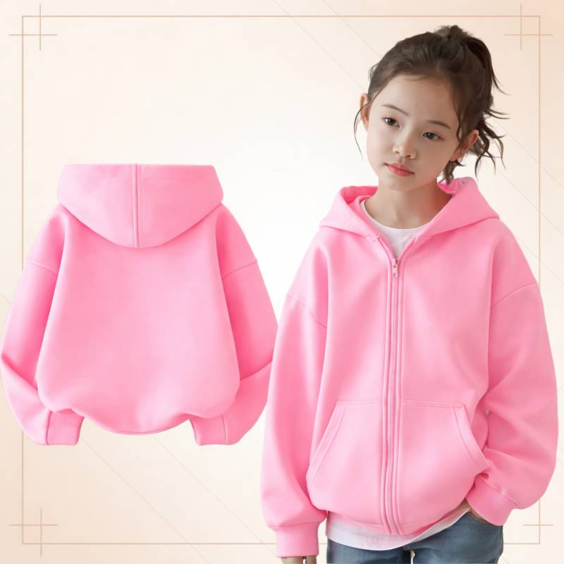 YoungStyle– Trendig und praktisch – Hoodie für Kinder Rosa / 160 (13–14 Jahre) | Pädagogisches Holzspielzeug von Mein Kleines Baby
