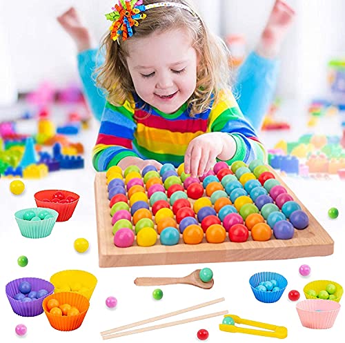 Meiruier Regenbogen-Puzzle, Montessori-Spielzeug, Holz-Clip-Perlen-Brettspiel, Montessori-Brettspiel, Holzpuzzle, Regenbogen-Perlenspiel, Früherziehungs-Puzzle-Brettspiel Meiruier Regenbogen-Puzzle, Montessori-Spielzeug, Holz-Clip-Perlen-Brettspiel, Montessori-Brettspiel, Holzpuzzle, Regenbogen-Perlenspiel, Früherziehungs-Puzzle-Brettspiel von Meiruier