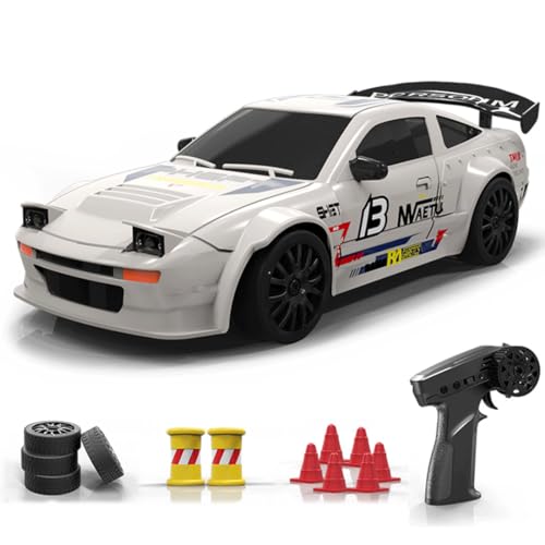 1:24 Mini RC Drift Car, 15 km/h 4WD Ferngesteuertes Auto mit Beleuchtung, 2,4 GHz RTR Rennwagen Modell mit Dual-Speed Spielzeug für Erwachsene 1:24 Mini RC Drift Car, 15 km/h 4WD Ferngesteuertes Auto mit Beleuchtung, 2,4 GHz RTR Rennwagen Modell mit Dual-Speed Spielzeug für Erwachsene von Meiurlex