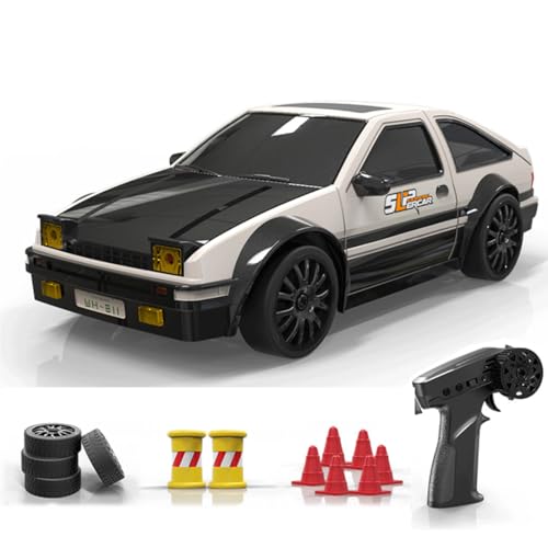 1:24 Mini RC Drift Car, 15 km/h 4WD Ferngesteuertes Auto mit Beleuchtung, 2,4 GHz RTR Rennwagen Modell mit Dual-Speed Spielzeug für Erwachsene 1:24 Mini RC Drift Car, 15 km/h 4WD Ferngesteuertes Auto mit Beleuchtung, 2,4 GHz RTR Rennwagen Modell mit Dual-Speed Spielzeug für Erwachsene von Meiurlex
