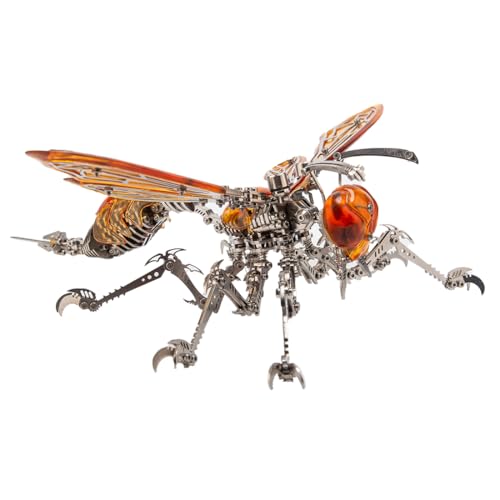 3D Metall Puzzle Modell, 420 Teile Mechanisches Metall Wespe 3D Steampunk Puzzle, Konstruktionsspielzeug DIY Assembly Kits für Jugendliche & Erwachsene 3D Metall Puzzle Modell, 420 Teile Mechanisches Metall Wespe 3D Steampunk Puzzle, Konstruktionsspielzeug DIY Assembly Kits für Jugendliche & Erwachsene von Meiurlex