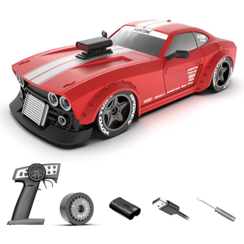 Meiurlex 1:32 RC Drift Car, 2,4 GHz Ferngesteuertes Auto mit ESP-Gyro & Beleuchtung, 30km/h 4WD Rennauto für Kinder und Erwachsene ab 6 Jahren (KM3299) von Meiurlex