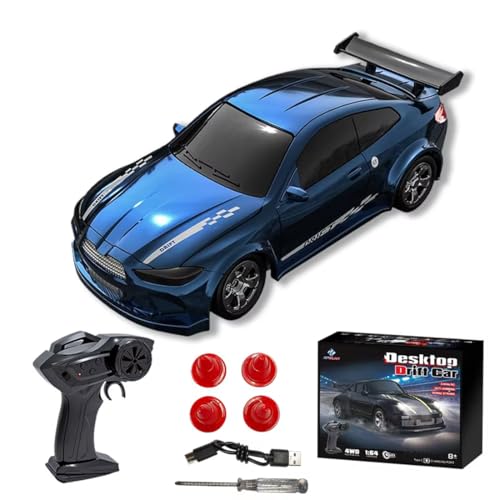 Meiurlex 1:64 RC Drift Auto, 2,4-GHz Desktop Rennauto Ferngesteuertes Auto Sportwagen, Mini Racing Car Hobby Geschenk für Erwachsene von Meiurlex