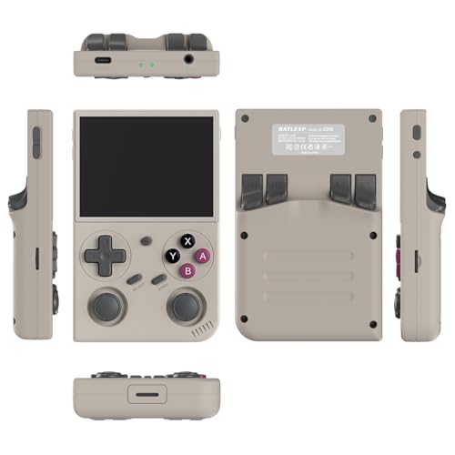 Meiurlex 𝟐𝟎𝟐𝟓 𝐍𝐄𝐔 G350 Handheld Spielkonsole mit 128G TF Karte 9000+Spiele, 3,5 Zoll IPS Bildschirm RK3326 Linux System Tragbare Konsole Retro Videospiel Playe von Meiurlex