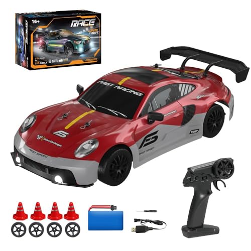 Meiurlex 30KM/H RC Drift Car, 1:16 Mini Drift Auto 4WD Ferngesteuertes Auto mit LED Leuchten, 2.4Ghz Fernbedienung Drifts RC Car Spielzeugauto für Erwachsene Meiurlex 30KM/H RC Drift Car, 1:16 Mini Drift Auto 4WD Ferngesteuertes Auto mit LED Leuchten, 2.4Ghz Fernbedienung Drifts RC Car Spielzeugauto für Erwachsene von Meiurlex