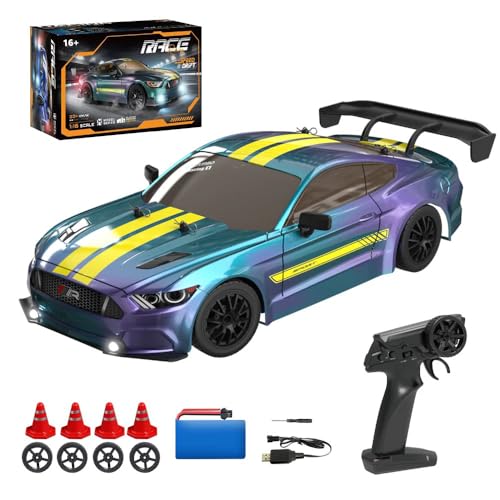 Meiurlex 30KM/H RC Drift Car, 1:16 Mini Drift Auto 4WD Ferngesteuertes Auto mit LED Leuchten, 2.4Ghz Fernbedienung Drifts RC Car Spielzeugauto für Erwachsene Meiurlex 30KM/H RC Drift Car, 1:16 Mini Drift Auto 4WD Ferngesteuertes Auto mit LED Leuchten, 2.4Ghz Fernbedienung Drifts RC Car Spielzeugauto für Erwachsene von Meiurlex