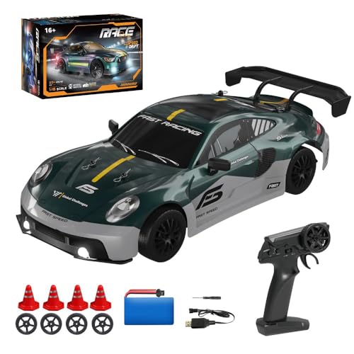 Meiurlex 30KM/H RC Drift Car, 1:16 Mini Drift Auto 4WD Ferngesteuertes Auto mit LED Leuchten, 2.4Ghz Fernbedienung Drifts RC Car Spielzeugauto für Erwachsene Meiurlex 30KM/H RC Drift Car, 1:16 Mini Drift Auto 4WD Ferngesteuertes Auto mit LED Leuchten, 2.4Ghz Fernbedienung Drifts RC Car Spielzeugauto für Erwachsene von Meiurlex