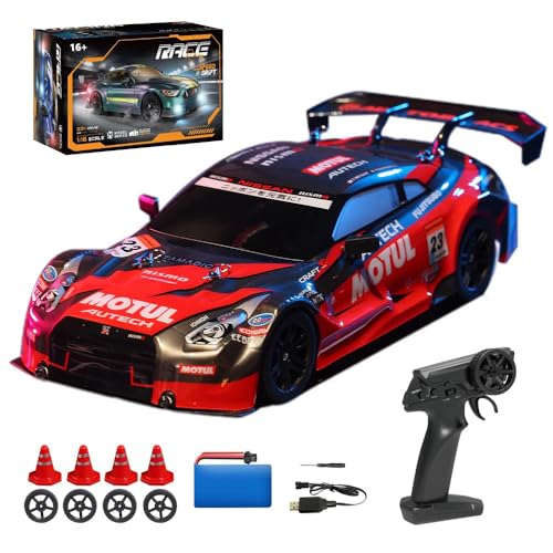 Meiurlex 30KM/H RC Drift Car, 1:16 Mini Drift Auto 4WD Ferngesteuertes Auto mit LED Leuchten, 2.4Ghz Fernbedienung Drifts RC Car Spielzeugauto für Erwachsene Meiurlex 30KM/H RC Drift Car, 1:16 Mini Drift Auto 4WD Ferngesteuertes Auto mit LED Leuchten, 2.4Ghz Fernbedienung Drifts RC Car Spielzeugauto für Erwachsene von Meiurlex